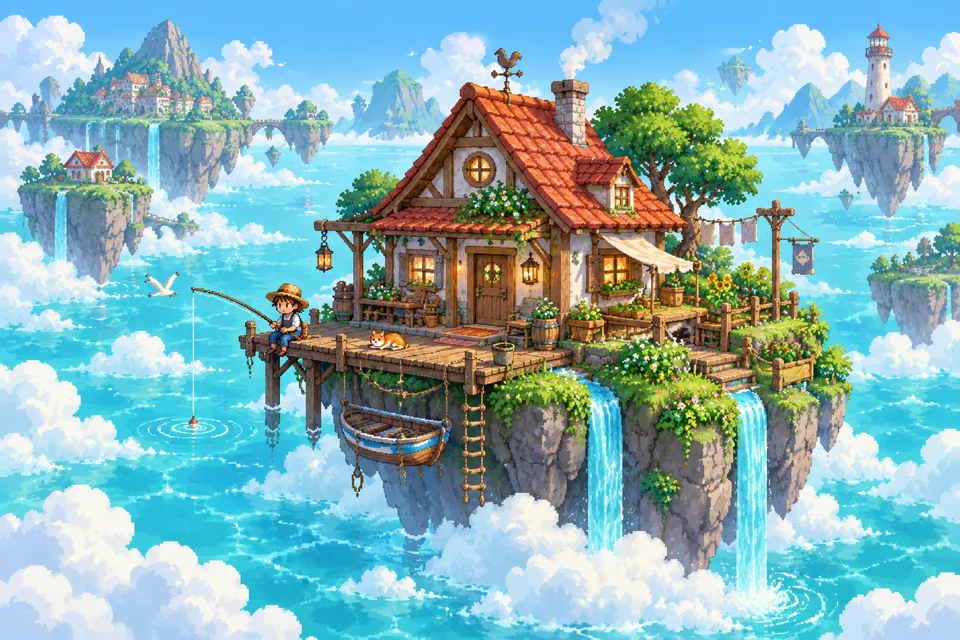 Floating Island Letters: Cozy Fishing